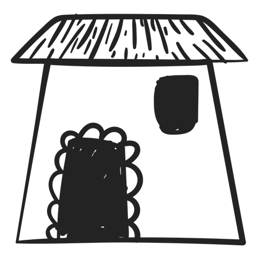 Icono de doodle de casa Diseño PNG