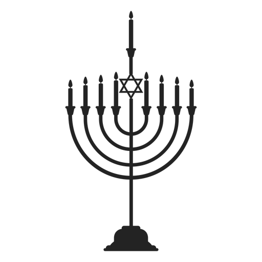 Ícone da menorá de hanukkah judaica Desenho PNG