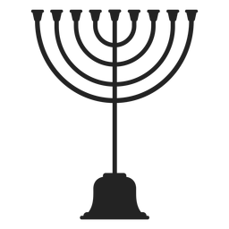 Icono de menorá judía Diseño PNG
