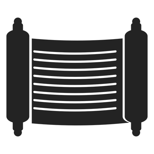 Jüdische Schriftrolle schwarze Ikone PNG-Design