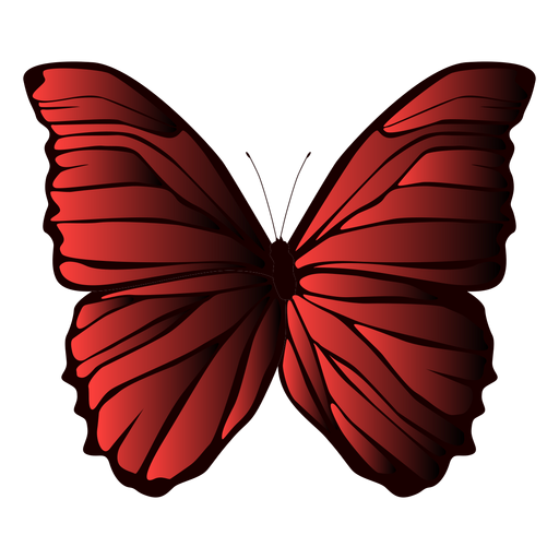 Mariposa de alas alineadas