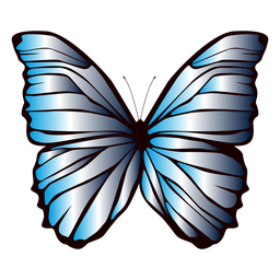 Desenho de borboleta com asas alinhadas Desenho PNG