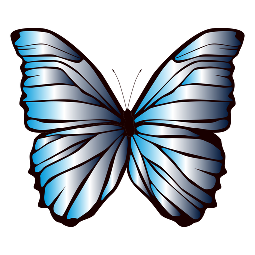 Desenho de borboleta com asas alinhadas Desenho PNG