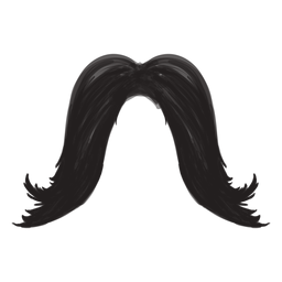 Ícone de traçado de pincel longo bigode Ícone de traçado de pincel longo bigode