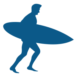 Silhueta de surfista masculino Desenho PNG