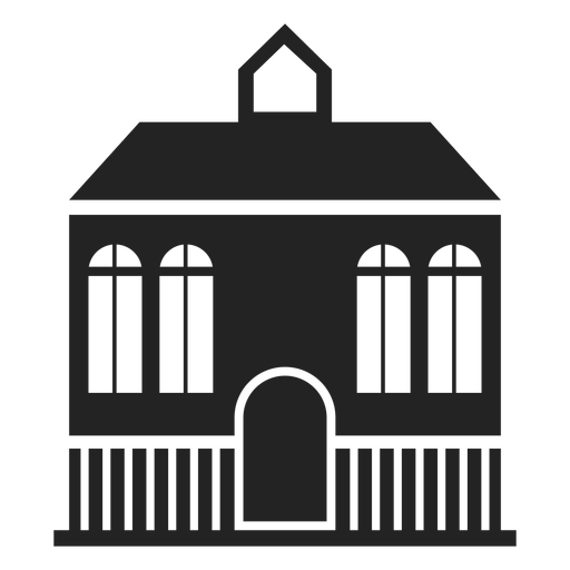 Schwarze Silhouette des Herrenhauses PNG-Design