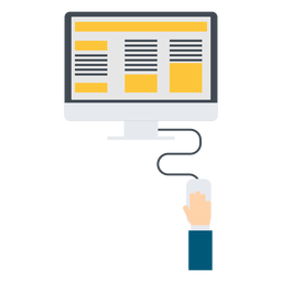 Marketing computer illustration PNG Design