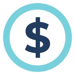 Icono de signo de dólar de marketing Diseño PNG