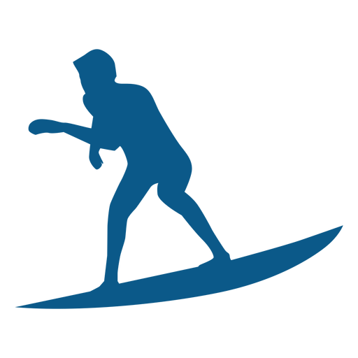 M?nner surfen schwarze Ikone PNG-Design