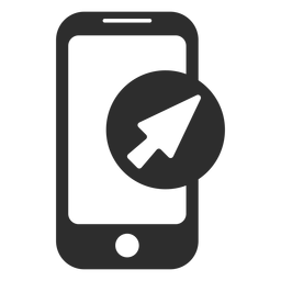 Mobile arrow pointer icon Transparent PNG