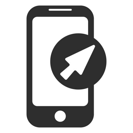 Mobile arrow pointer icon PNG Design