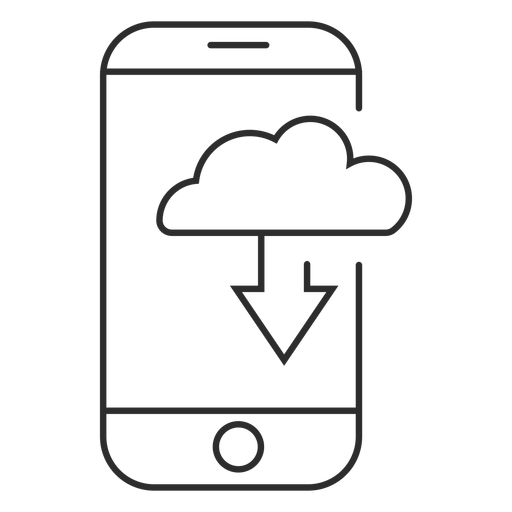 Symbol f?r den Download der mobilen Cloud PNG-Design