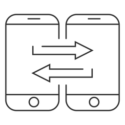 Ícone de transferência de dados móveis Ícone de transferência de dados móveis