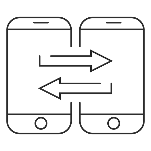 Icono de transferencia de datos móviles Diseño PNG