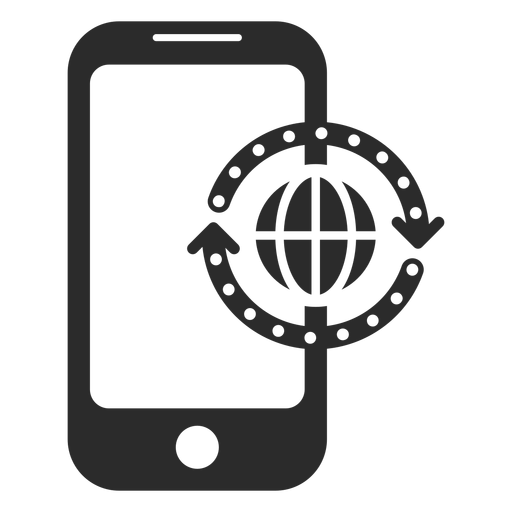Mobiles globales Aktualisierungssymbol PNG-Design