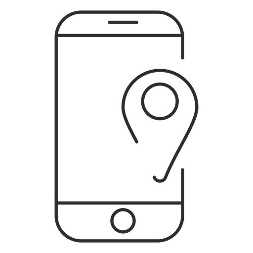 Icono de gps m?vil Diseño PNG