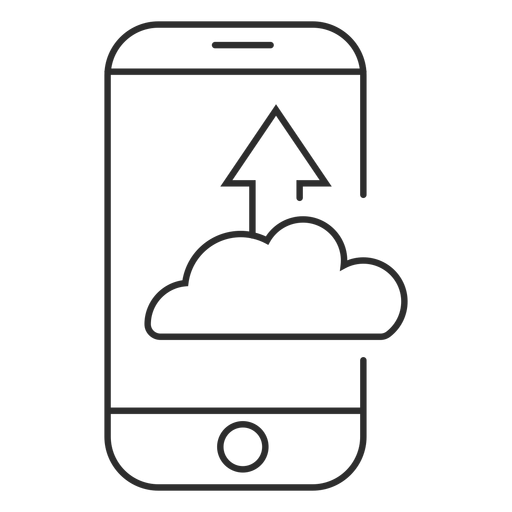 Ícone de upload de internet móvel Desenho PNG