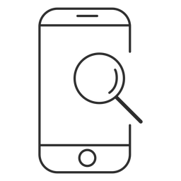 Symbol für die mobile Suche PNG-Design