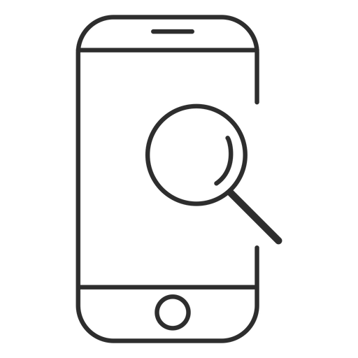 Mobile search icon PNG Design