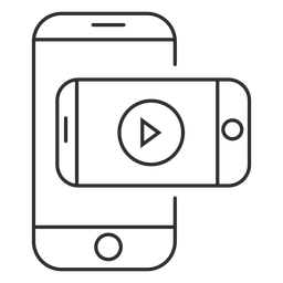 Ícone de aplicativo de vídeo móvel Desenho PNG