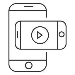 Mobile video application icon PNG Design