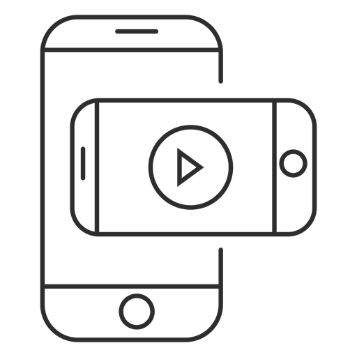 Mobile video application icon PNG Design