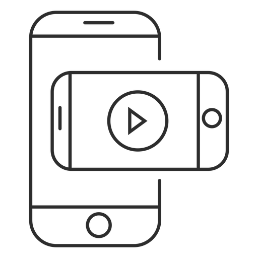Symbol für mobile Videoanwendung PNG-Design