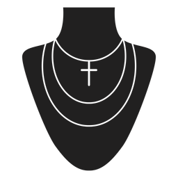 Collar cruzado multicapa Diseño PNG