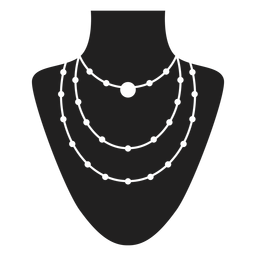 Multi layer pearl necklace icon PNG Design Transparent PNG