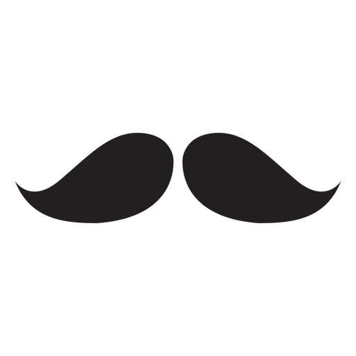 Schwarzes Symbol des natürlichen Schnurrbartes PNG-Design