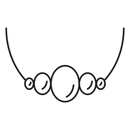 Necklace with big beads icon PNG Design