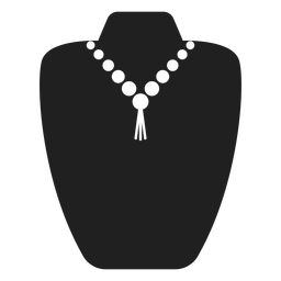 Perlen- und Quastenhalskettensymbol PNG-Design