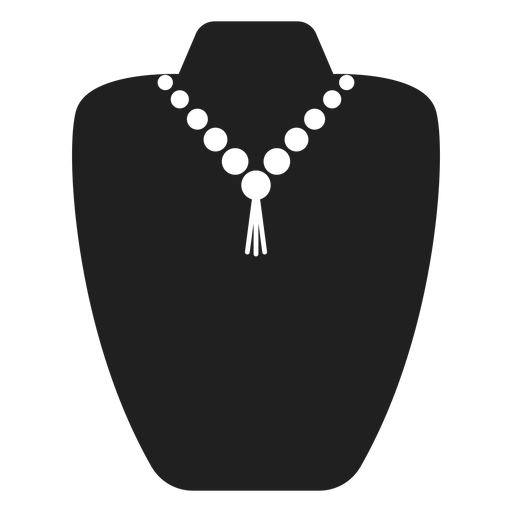 Pearl and tassel necklace icon PNG Design