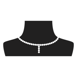 Gargantilha de pérolas e ícone de pingente Desenho PNG
