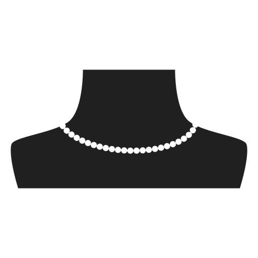 Pearl choker necklace icon PNG Design