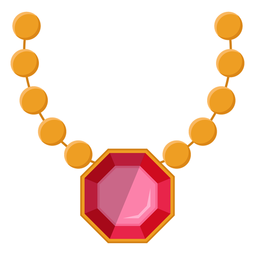 Pearl necklace with pendant vector PNG Design