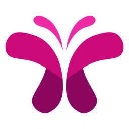 Icono de mariposa rosa