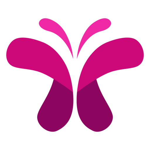 Icono de mariposa rosa Diseño PNG