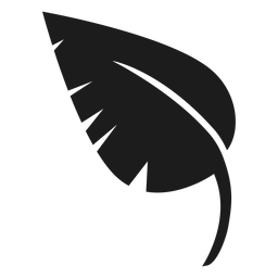 Pointed leaf black icon PNG Design