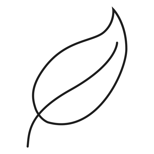 Icono de línea de hoja puntiaguda Diseño PNG