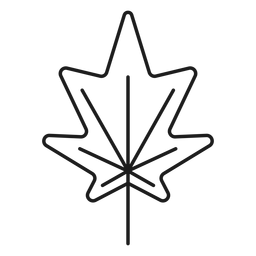 Icono de estilo de hoja de lados puntiagudos Diseño PNG