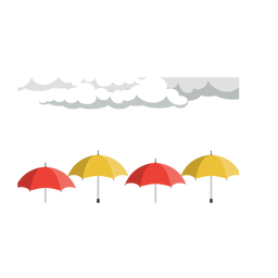 Vector de nube y paraguas de lluvia Vector de nube y paraguas de lluvia
