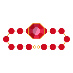 Red bead bracelet icon PNG Design