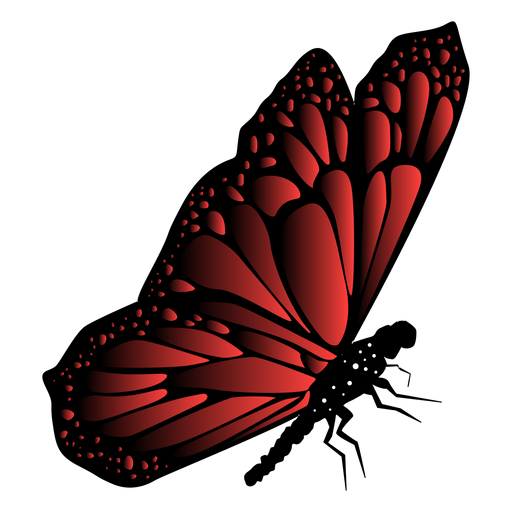 Vector de mariposa de jardín rojo Diseño PNG