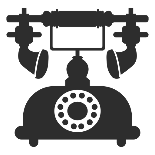 Retro rotary telephone icon PNG Design