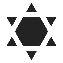 Ícone preto do escudo de David Desenho PNG Transparent PNG