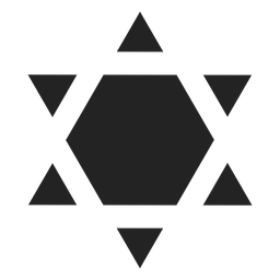 Shield of david black icon PNG Design