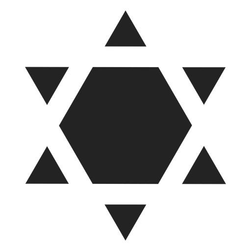 Shield of david black icon PNG Design