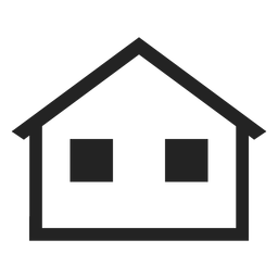 Einfache Bungalowhausikone PNG-Design