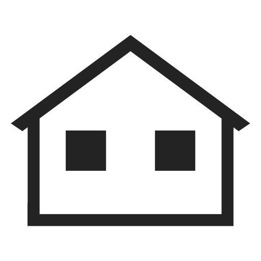 Icono de casa de bungalow simple Diseño PNG